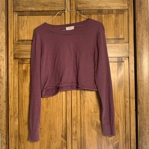 Plum Cropped Sweater